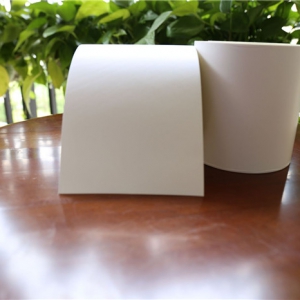 黃格熱敏不干膠標(biāo)簽材料 出口用黃色格拉辛三防熱敏不干膠材料